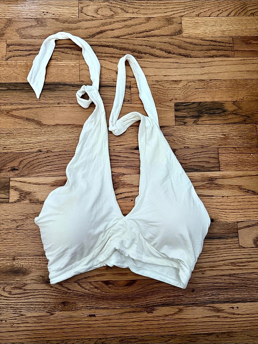 Klassy Network Halter Brami White Crop Top XL